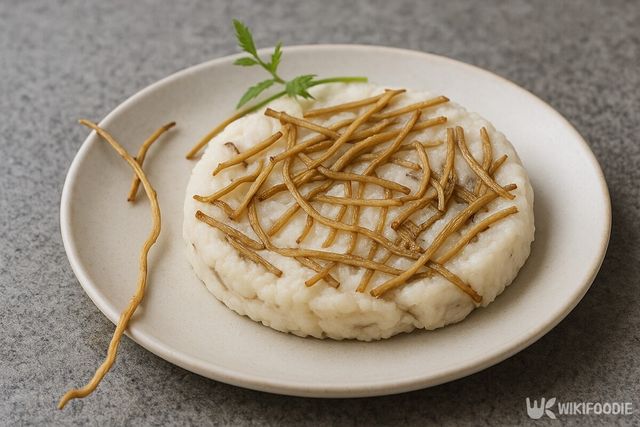 메꽃을 이용해 만드는 강원도 향토 음식 '메싹떡'. 해당 이미지는 기사 이해를 돕기 위해 AI로 재연하였습니다. / 위키푸디