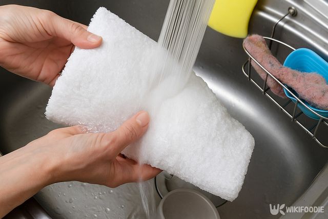 냄새가 밴 수건을 물로 적시는 모습. / 위키푸디