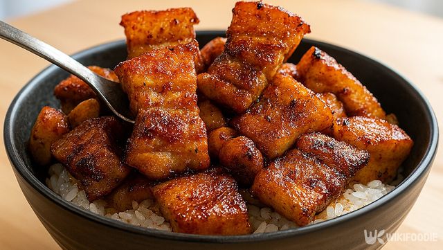 삼겹살 덮밥 자료 사진. / 위키푸디