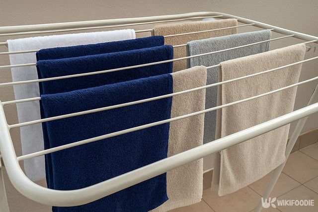수건을 건조대에 걸어놓는 모습. / 위키푸디