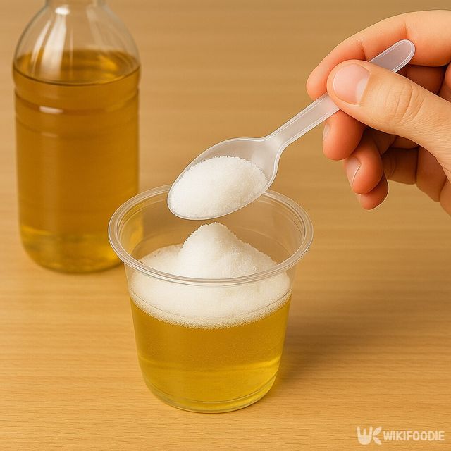 초파리 트랩에 설탕을 넣고 있는 모습 / 위키푸디