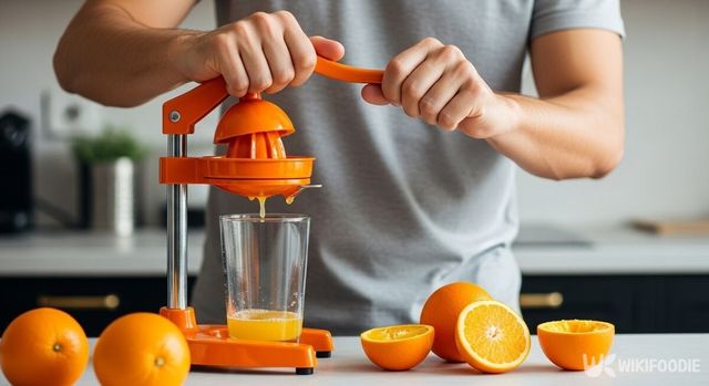 오렌지 주스 착즙 사진. / 위키푸디