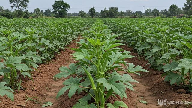 오크라 재배 자료 사진. / 위키푸디