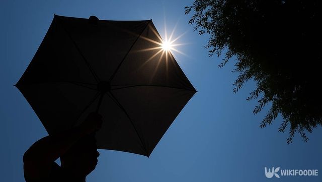 햇빛 아래 양산을 쓴 사람/ 위키푸디