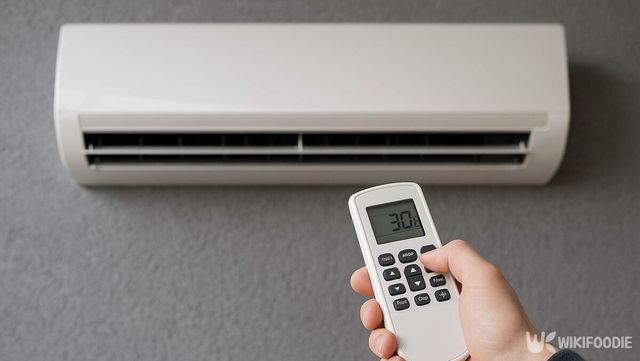에어컨을 키는 모습 / 위키푸디