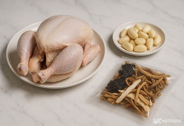 삼계탕 재료 사진 / 위키푸디