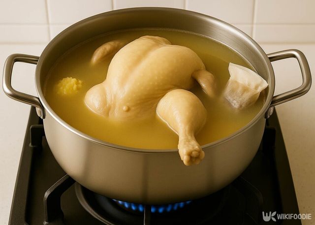 조리 중인 삼계탕 사진 / 위키푸디