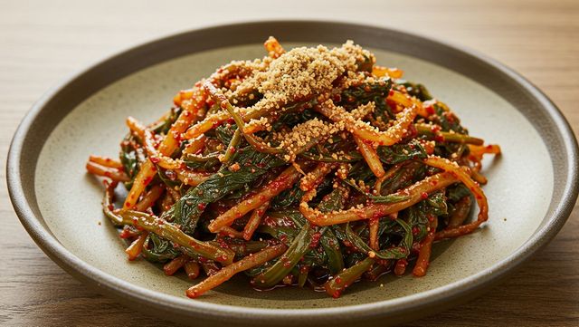 수까치깨 무침 자료 사진. / 국립생물자원관