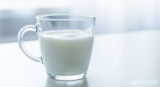 우유 한 컵 사진. / 위키푸디