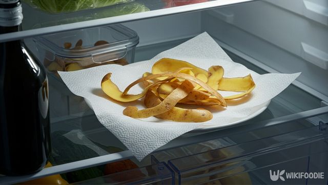 감자껍질 습기 제거 자료 사진. / 위키푸디