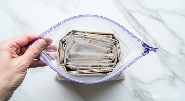 신문지를 겹쳐 얼린 사진. / 위키푸디