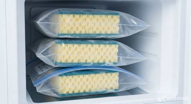 냉동실에 스펀지 아이스팩을 쌓아둔 사진. / 위키푸디