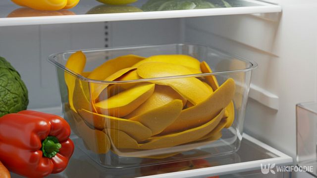 망고 껍질을 냉장고에 보관하는 자료 사진. / 위키푸디