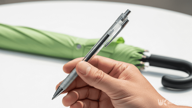 우산과 볼펜 사진. / 위키푸디