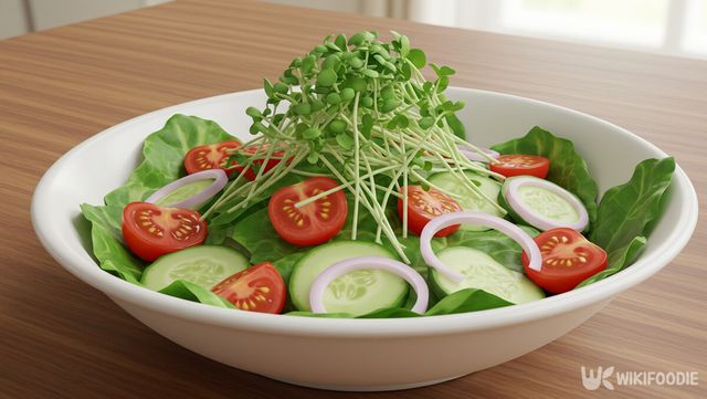 샐러드 위에 무순을 올린 자료 사진. / 위키푸디