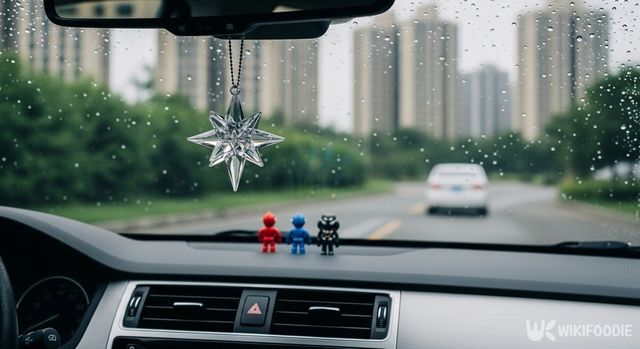 차량 내 크리스탈 장식품 사진. / 위키푸디