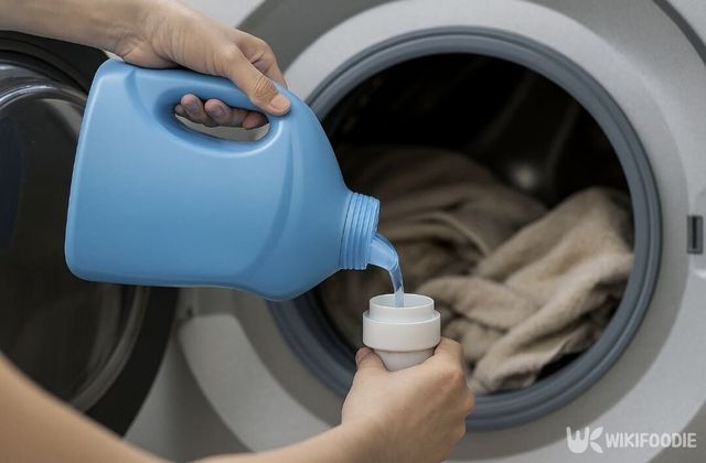 섬유유연제는 제품 뚜껑 기준으로 '절반 이하'로 줄이고, 향보다는 항균 기능이 강조된 제품을 쓰는 게 좋다. / 위키푸디