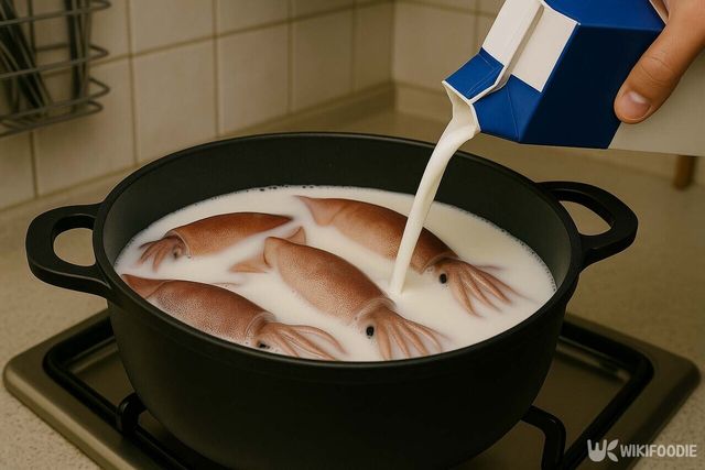 우유를 넣는 모습 / 위키푸디