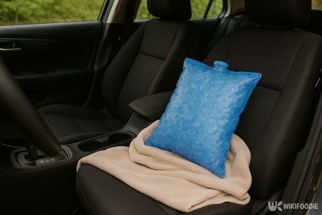 운전석에 둔 대형 얼음팩 / 위키푸디