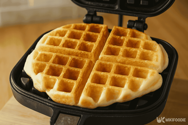 와플 굽는 사진. / 위키푸디