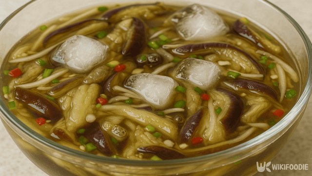 가지 냉국 사진. / 위키푸디