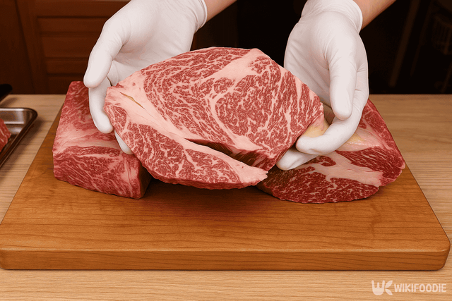 꽃등심을 보여주고 있는 사진. / 위키푸디