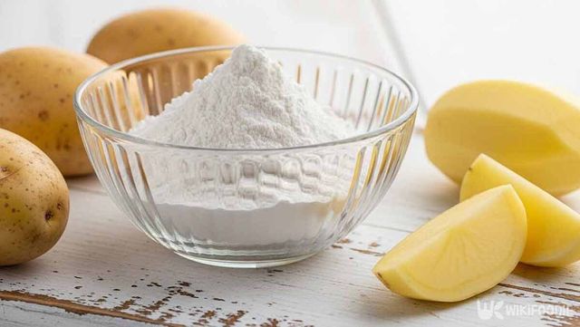 감자와 감자전분 사진. / 위키푸디