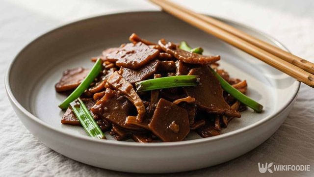 말린 도토리묵 채소볶음 사진. / 위키푸디