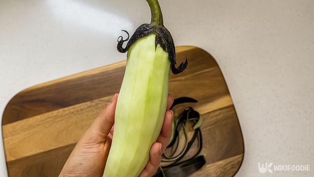 가지 껍질을 벗긴 자료 사진. / 위키푸디