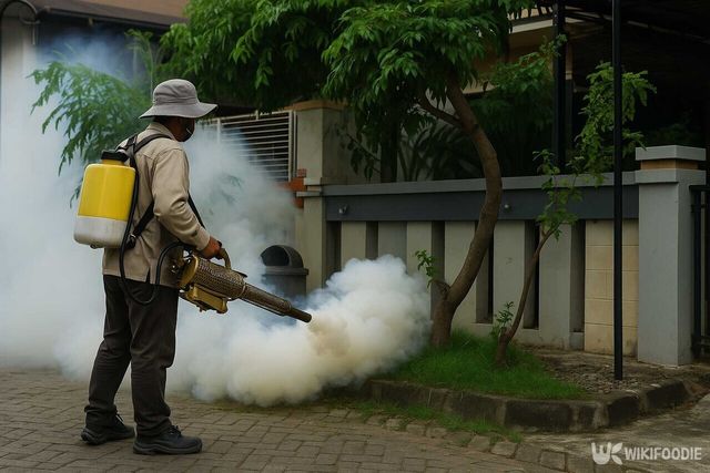 해충을 소독하는 모습 / 위키푸디