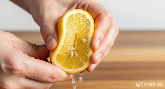 레몬즙을 손에 바르는 사진. / 위키푸디
