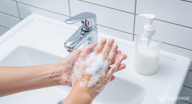 손을 씻는 사진. / 위키푸디