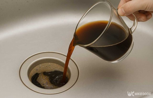 주방 싱크대에 커피를 붓는 모습 / 위키푸디