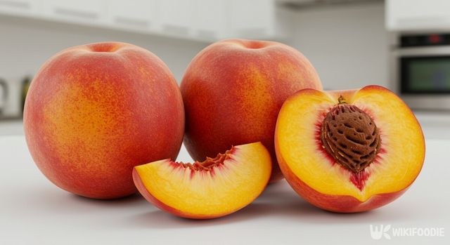 복숭아 자료사진. 해당 이미지는 기사 이해를 돕기 위해 AI로 재연하였습니다. / 위키푸디