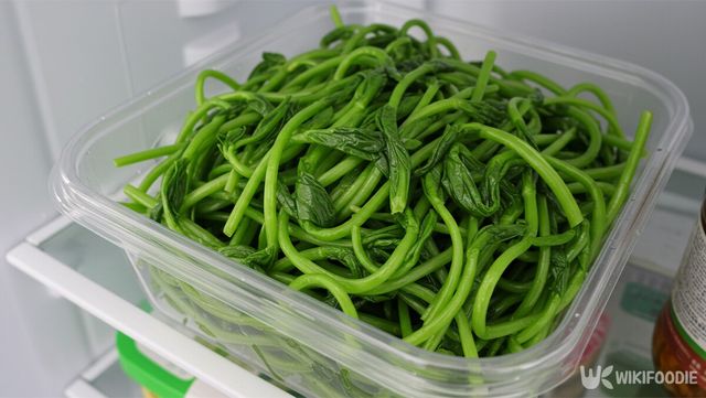 메꽃순을 냉장고에 보관하는 자료 사진. / 위키푸디