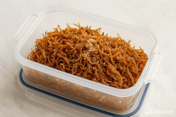 멸치볶음을 밀폐용기에 담은 사진 / 위키푸디