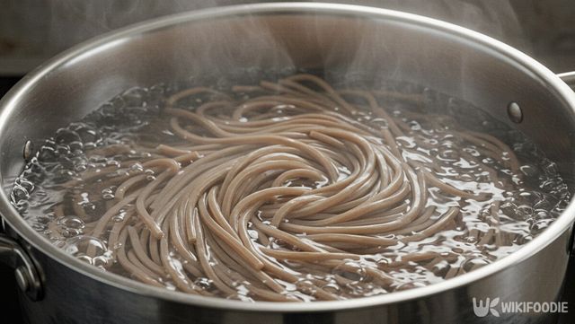 메밀면을 삶는 자료 사진. / 위키푸디