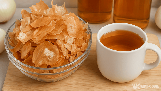 양파 껍질 차 사진. / 위키푸디
