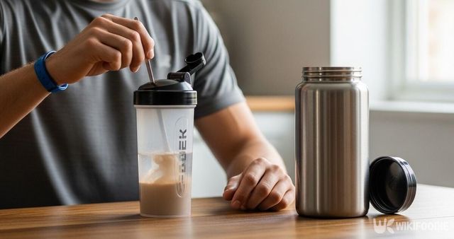 단백질 셰이크를 만드는 사진. / 위키푸디