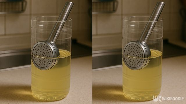 식초에 샤워기 헤드를 담근 모습 / 위키푸디