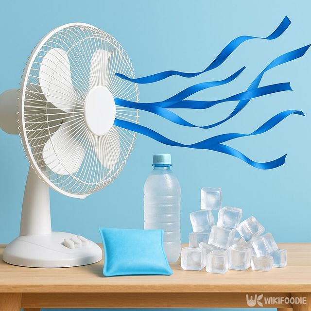 선풍기를 강풍으로 틀어둔 모습 / 위키푸디