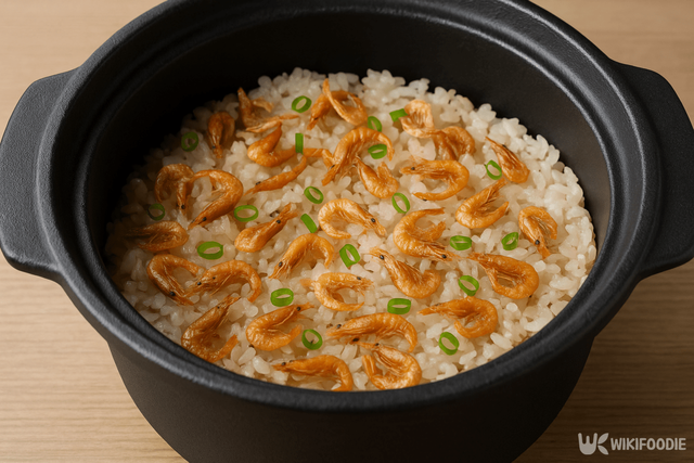 건새우 솥밥 자료 사진. / 위키푸디