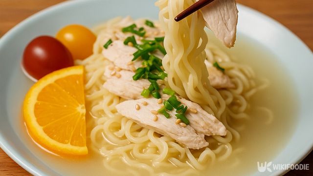 하얀 냉라면 사진. / 위키푸디