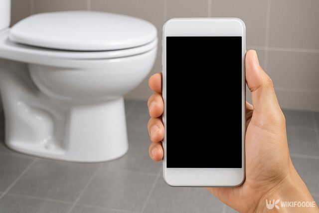 화장실 내 스마트폰 / 위키푸디