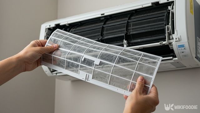 에어컨 필터 청소 자료 사진. / 위키푸디