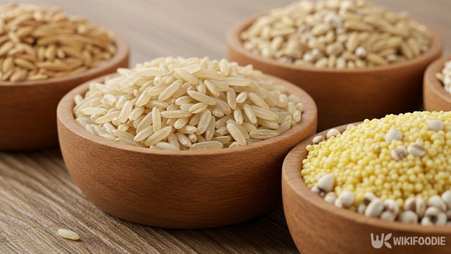 현미, 보리, 율무 자료 사진. / 위키푸디