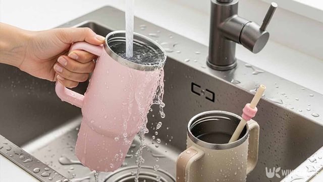 텀블러 세척하는 사진. / 위키푸디