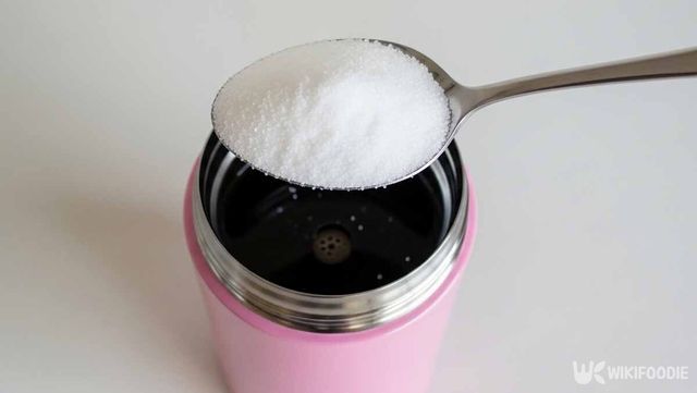 텀블러에 베이킹 소다와 뜨거운 물을 넣는 사진. / 위키푸디