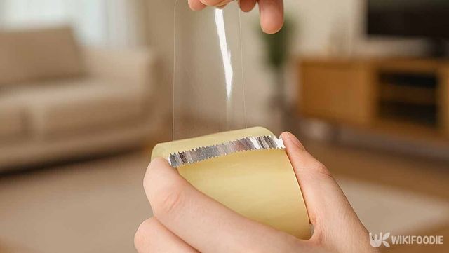 테이프 위에 호일 박스 금속 칼날을 붙인 사진. / 위키푸디