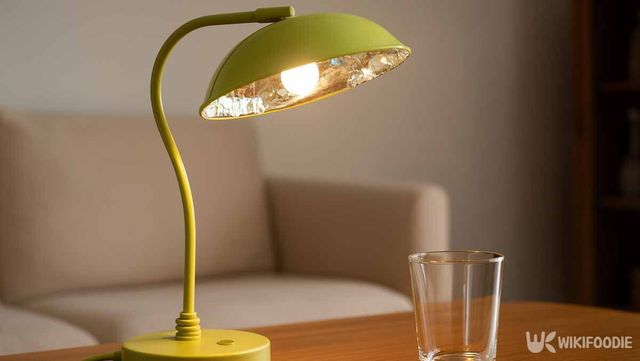 스탠드갓에 알루미늄 호일을 붙인 사진. / 위키푸디